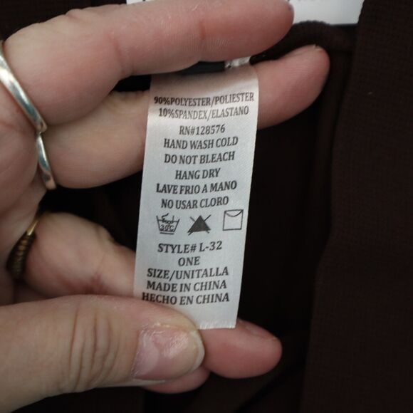 New Mix Pants Womens One Size Brown Pull On Ankle Stretch Low Rise Leggings - Picture 8 of 16